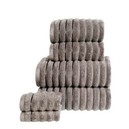 Ribbed Pure Cotton Hand Towels Super Soft and Absorbant Grey Hand towel 1