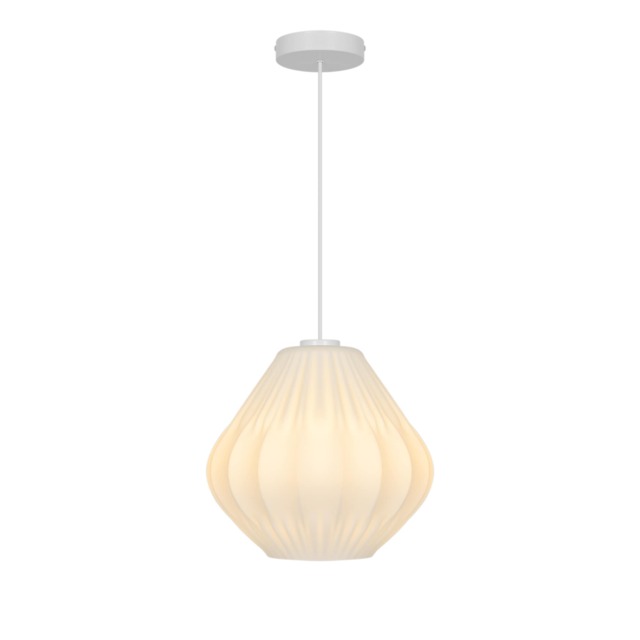 Nordlux Maluca Indoor Pendant Light White Glass E27 Diffused - Mains Powered, IP20