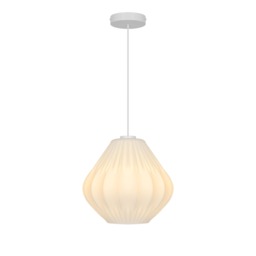 Nordlux Maluca Indoor Pendant Light White Glass E27 Diffused - Mains Powered, IP20