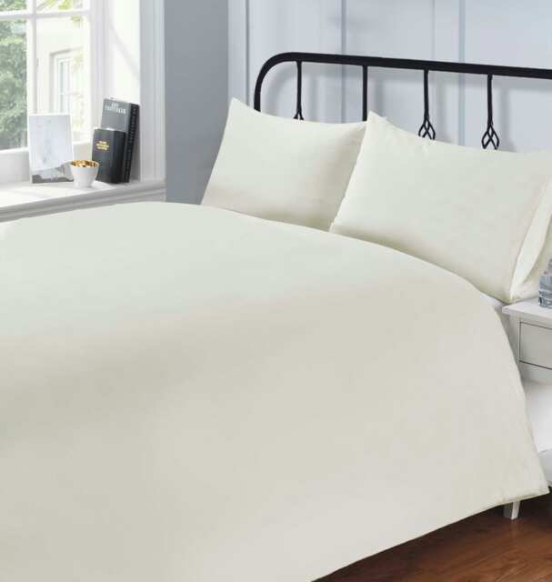 Fitted Sheet 200 Thread Count Percale Pure Cotton Cream Single 1