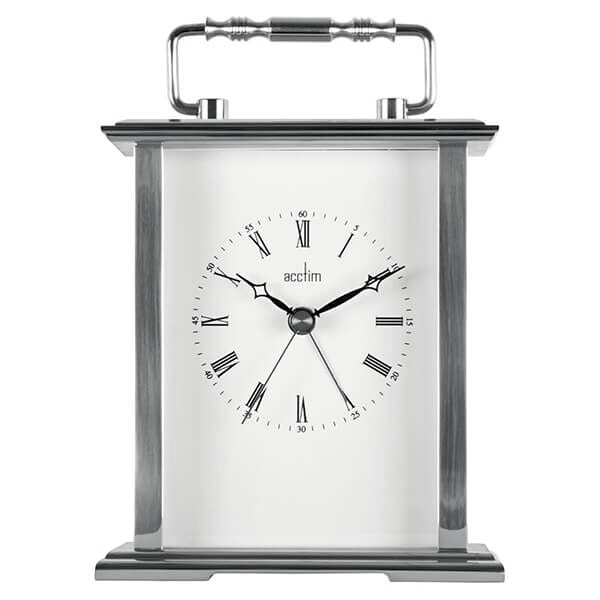 Acctim Gainsborough Mantel Clock Silver Silver
