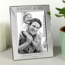Personalised Silver 5x7 Daddy & Me Photo Frame Silver One Size