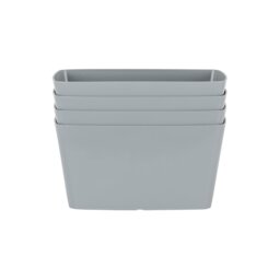 Wham studio 4x 30cm Rectangular Plastic Trough Grey Cool Grey