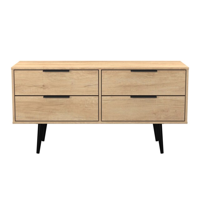 Fuji 4 Drawer Bed Box in Nebraska Oak (Ready Assembled) Brown Nebraska Oak