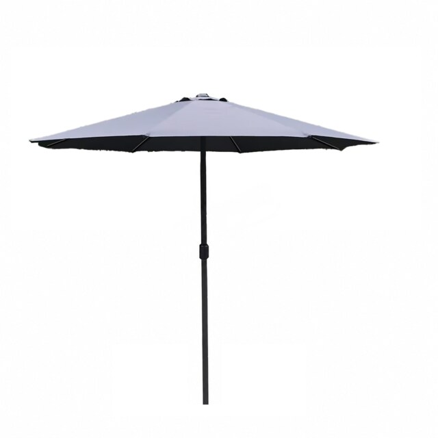 Direct Wicker Garden Classic Parasol Sun Umbrella Sun Shade Canopy with Hand Crank, Grey Grey