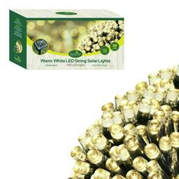 GardenKraft 17610 200 Warm White Solar Powered Outdoor LED String Lights