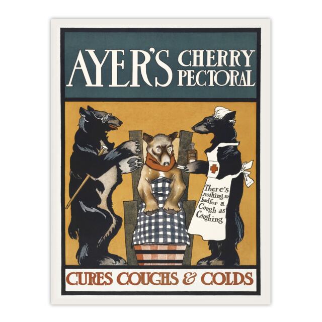 "Vintage Ayers Cherry Advert Vintage Wall Art Print Penfield 12x16"""
