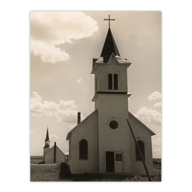 Three Churches South Dakota Dorothea Lange Huge Wall Art Print 18X24 In