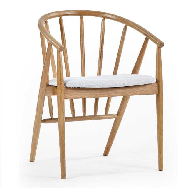 Langham Premium Oak Curved Back Dining Chair