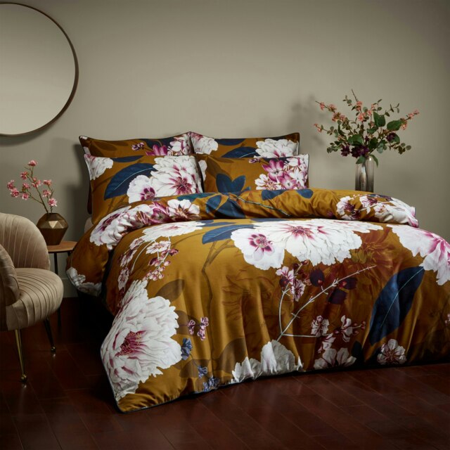 Paoletti Kyoto Floral Double Duvet Cover Set