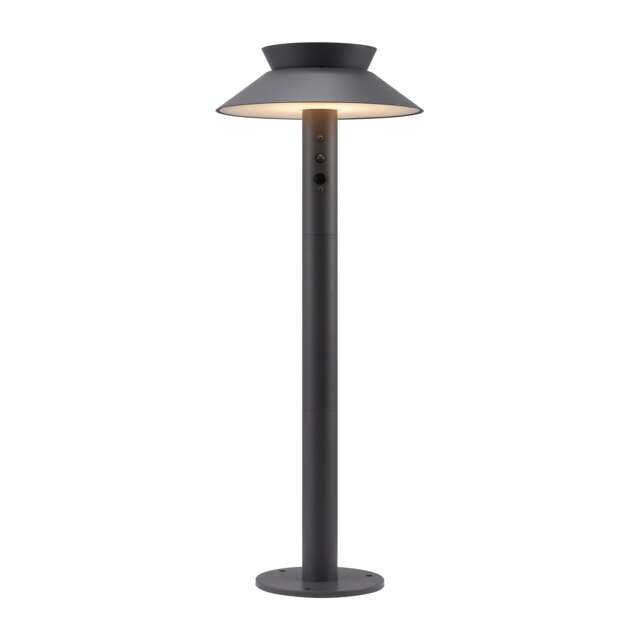 Nordlux Justina Outdoor Garden Post Black Metal Solar SolarLed Sensor - , IP44