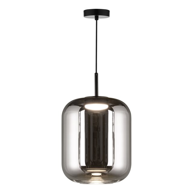 Jurek Pendant Satin Black and Smoked Glass LED