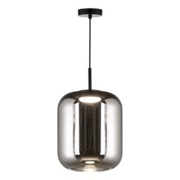 Jurek Pendant Satin Black and Smoked Glass LED