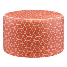 Gardenwize Terracotta Cube Inflatable Ottoman Stool Outdoor