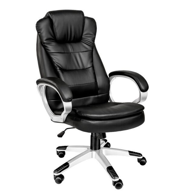 Office Chair Zulu - stepless height adjustment, padded armrests, ergonomic Black black One Size 1