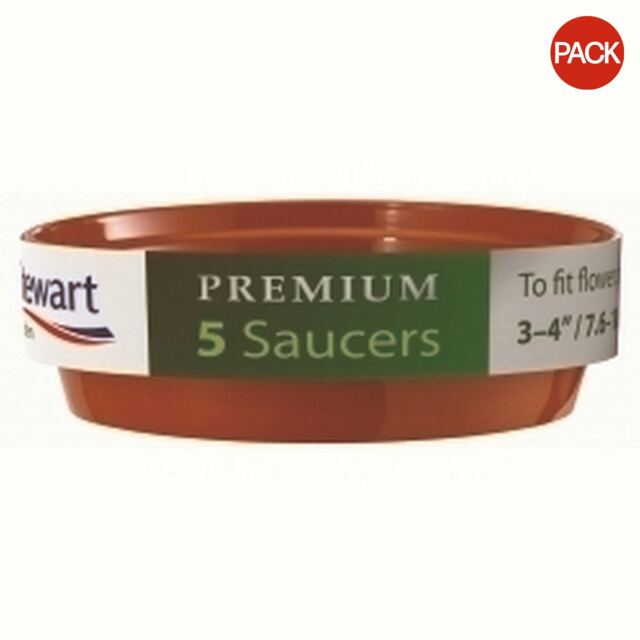 Stewart Plant Saucer (Pack of 5) - Red - 3in - 4in