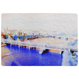 London Eye Veiw Blue Rug Multi