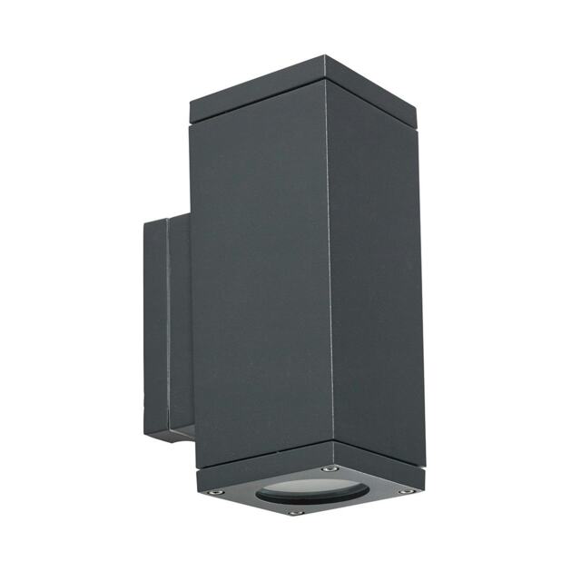 Sandvik Outdoor 2 Light Up & Down Wall Light, Graphite, IP65, GU10 LED