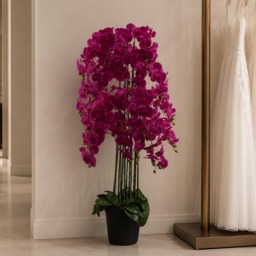 Giant Purple Orchid Plant Artificial 189 flowers REAL TOUCH Botanik