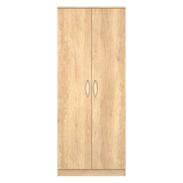 Hampshire Double Wardrobe in Nebraska Oak (Ready Assembled) Brown Nebraska Oak