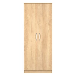 Hampshire Double Wardrobe in Nebraska Oak (Ready Assembled) Brown Nebraska Oak