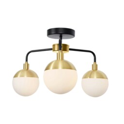 BHS Sadie Flush Ceiling Light, Brass