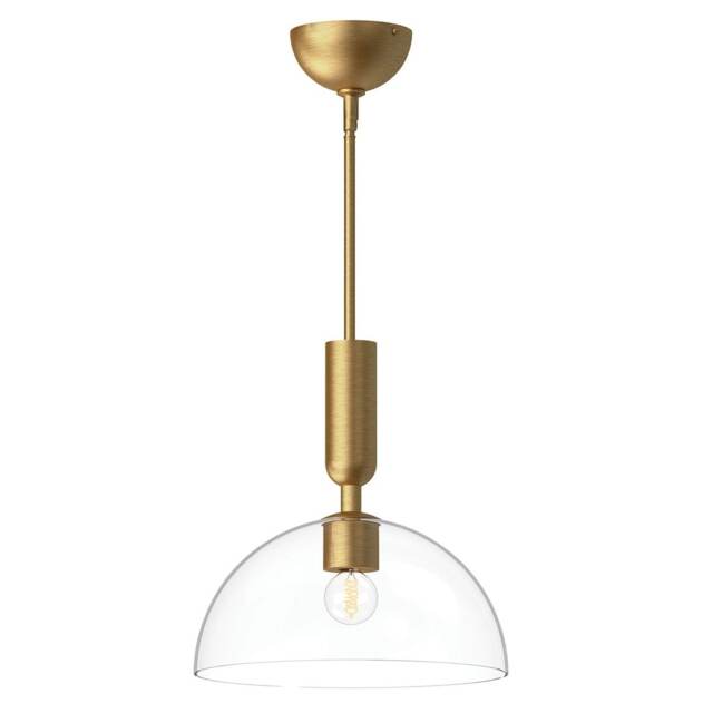Alora Mood Jude Dome Pendant Ceiling Light Contemporary Brushed Gold 1x E27