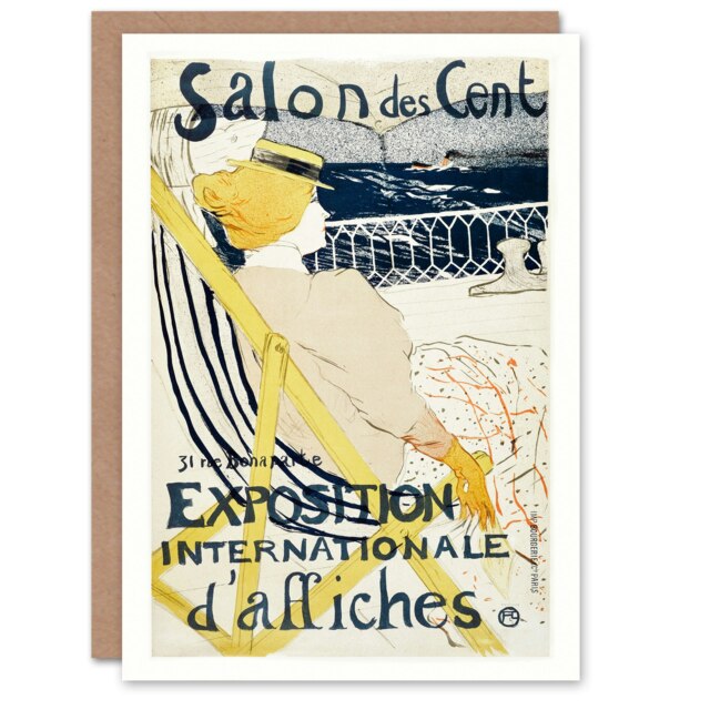 Toulouse Lautrec Art Card Salon des Cent Exhibition Advert