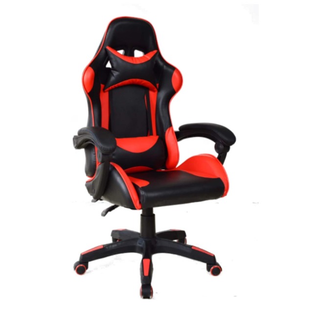 Groundlevel Executive Racing Style Gaming And Office Chair Adjustable Reclining Red Red