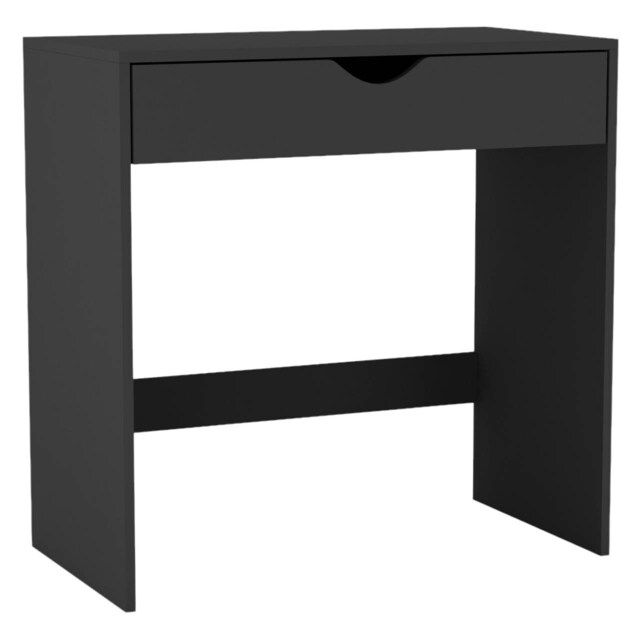 1 Drawer Dressing Table Console Desk, 75 x 40 x 75 cm Black Black & Black 9 x 42.5 x 77.5 1