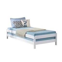 Plus White Wooden Guest Bed Frame 3ft Single Set of 2