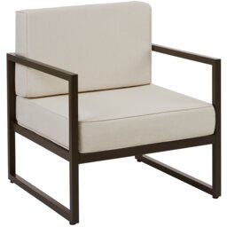 Garden Chair Comosa - XXL padding, water-repellent covers, steel frame Brown brown/beige One Size 1