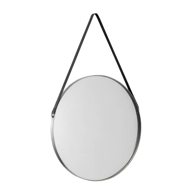 Premium Aurelio Pewter Round Mirror