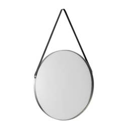 Premium Aurelio Pewter Round Mirror