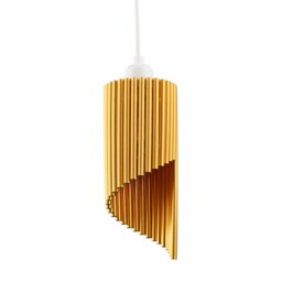 Modern Designer Satin Gold Tubular Bells Styled Ceiling Pendant Light Shade Gold Gold 1