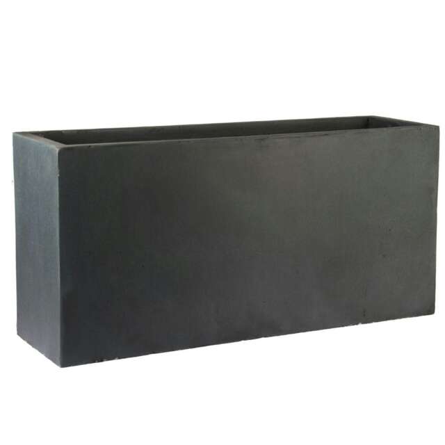 Faux Lead Light Concrete Trough Garden Planter H51.5 L100 W36 cm, 185 ltrs Cap.