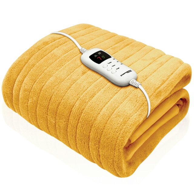 Dreamcatcher Electric Heated Fleece Blanket Throw 160x120cm - Gold Gold Gold L 1