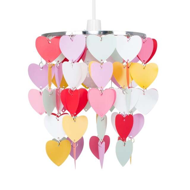 ValueLights Kids Shade Clear Silver Tier Ceiling Shade and Bulb