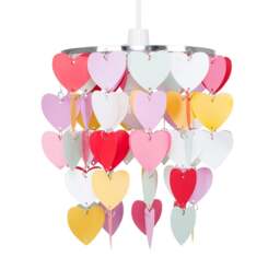 ValueLights Kids Shade Clear Silver Tier Ceiling Shade and Bulb