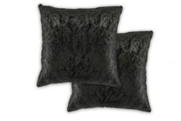 Crushed Velvet Cushion Cover 43cm x 43cm Black Black Black