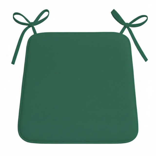 Foam Seat Pad with Ties Comfortable Chair Cushion for Dining, Kitchen Garden Seating Green