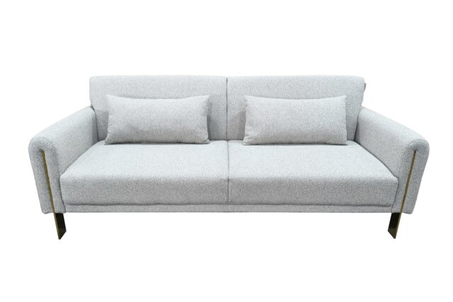 Como 2 Seater Sofa Bed in Grey or Silver Silver One Size