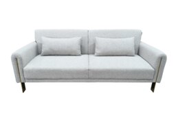 Como 2 Seater Sofa Bed in Grey or Silver Silver One Size