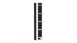 Decorotika Alice 5-tier Corner Bookcase Bookshelf Display Stand - 45 cm W x 19.6 cm D x 170 cm H