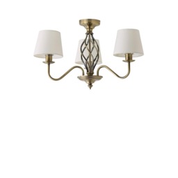 ValueLights Memphis Antique Gold 3 Way Ceiling Light Chandelier