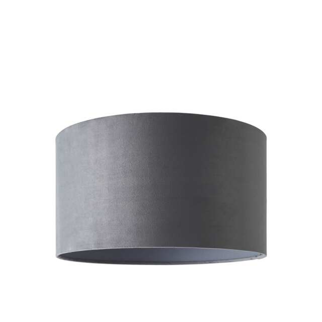 ValueLights Reni Large Grey Velvet Pendant Shade Grey