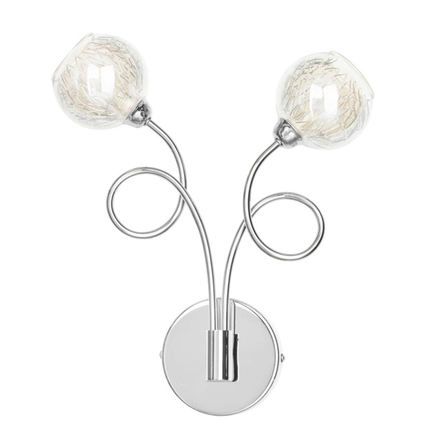 BHS Cooper 2 Light Wall Light, Silver