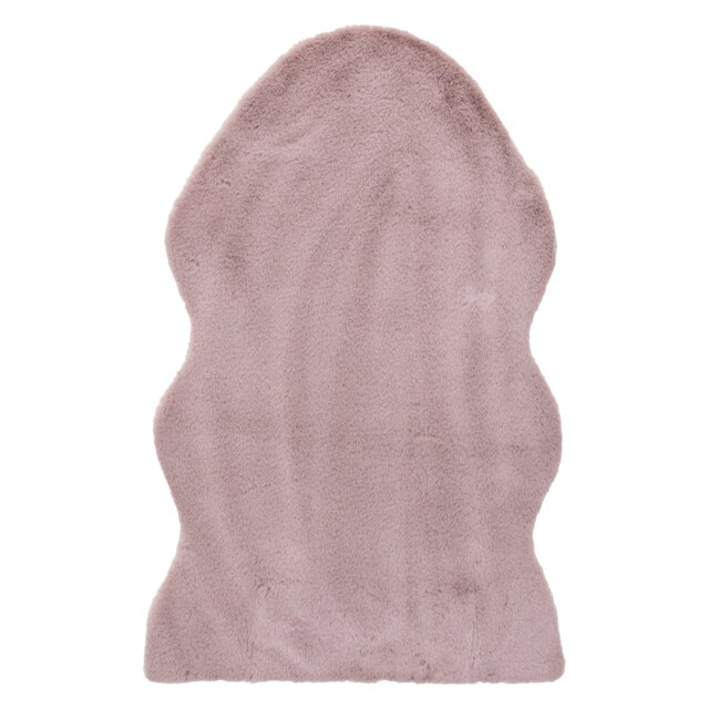 JVL Faux Fur Pelt Rug 60 x 90 cm – Soft Decorative Area Rug for Bedroom or Living Room, Pink