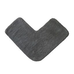 Corner Shower Mat 100% Cotton - Charcoal Grey