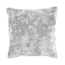 Catherine Lansfield Crushed Velvet Cushion Silver Silver Grey 55x55cm